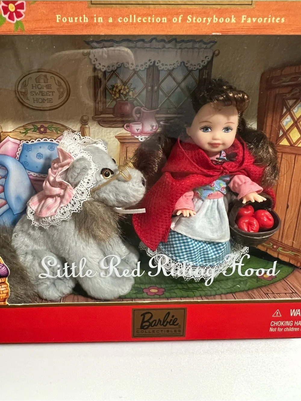 Barbie Little Red Riding Hood Kelly Doll and Wolf Storybook Favorites- VTG 2001
